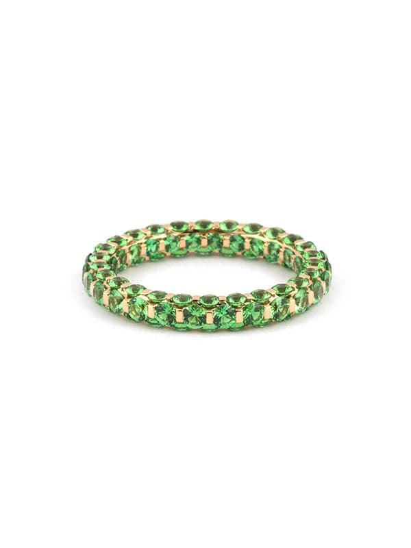 FEDINA ETERNELLE IN ORO ROSA 18KT CON TZAVORITE VERDE