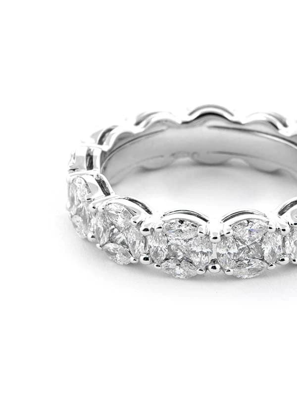 FEDINA ETERNELLE FANTASIA IN ORO BIANCO 18KT CON DIAMANTI TAGLIO MARQUISE E PRINCESS