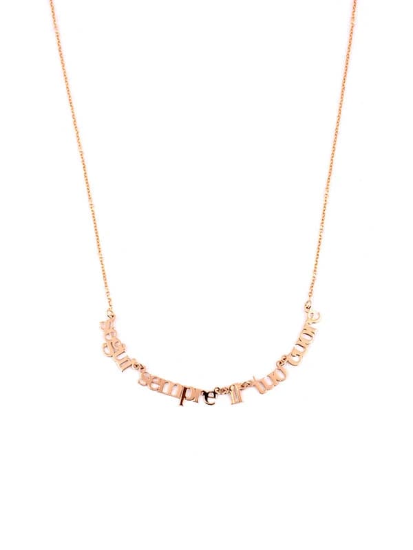 GIROCOLLO IN ORO ROSA 18KT SCRITTA SEGUI SEMPRE IL TUO CUORE