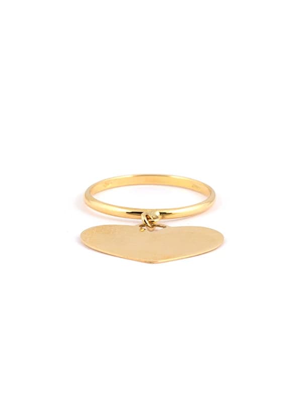 ANELLO IN ORO ROSA 18KT CON CHARM CUORE
