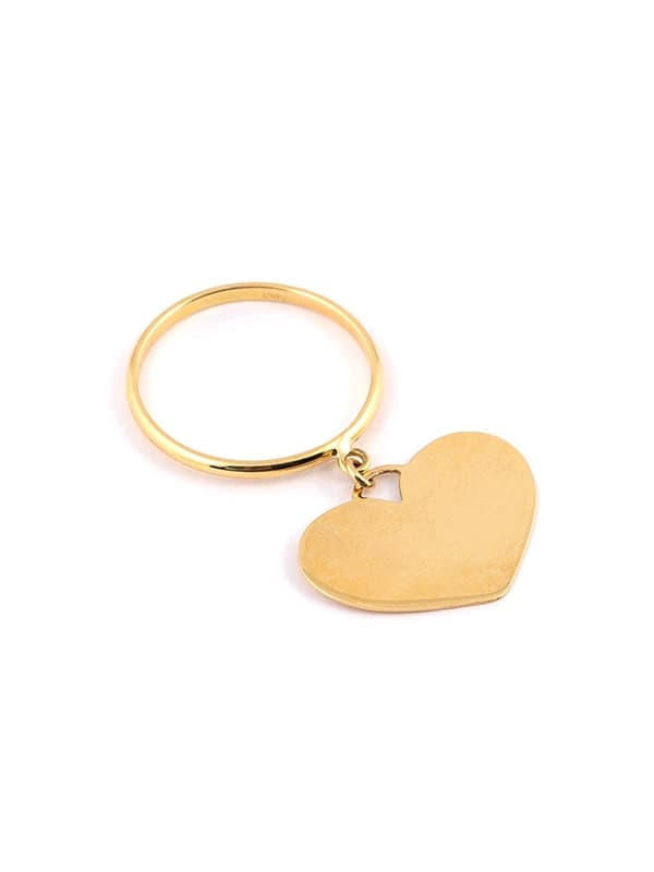 ANELLO IN ORO ROSA 18KT CON CHARM CUORE