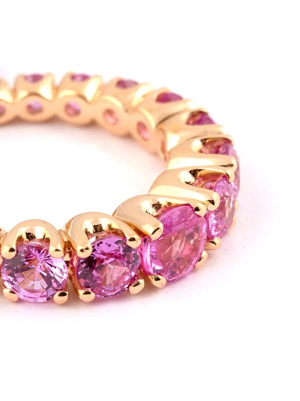 FEDINA ETERNELLE IN ORO ROSA 18KT CON ZAFFIRI ROSA A SCALARE