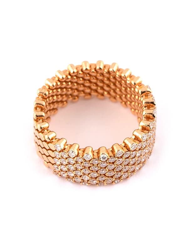 SERAFINO CONSOLI ANELLO MULTIMISURA IN ORO BIANCO 18KT CON DIAMANTI REF. RMS 9H2 RG WD