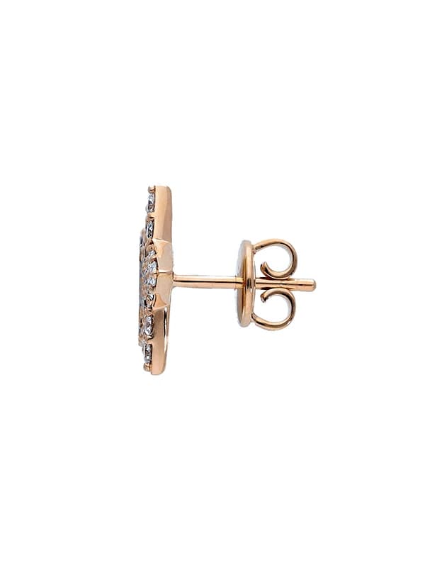 ORECCHINI LOBO IN ORO ROSA 18KT STELLA CON DIAMANTI