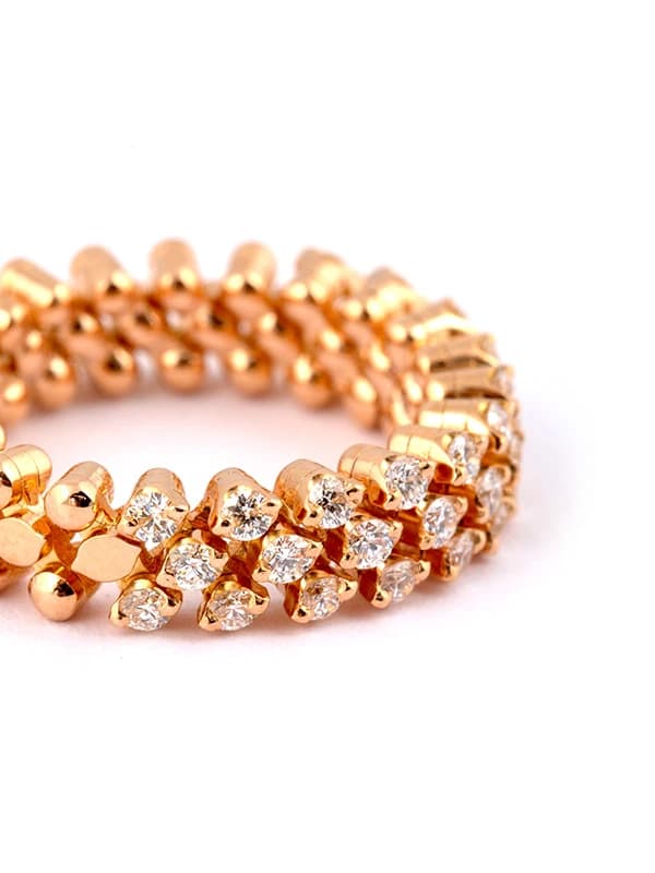 SERAFINO CONSOLI ANELLO MULTIMISURA IN ORO ROSA CON DIAMANTI REF. RMS 3H2 RG WD