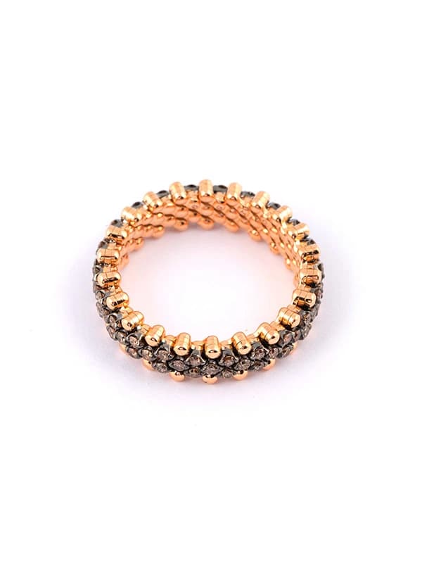 SERAFINO CONSOLI ANELLO MULTIMISURA IN ORO ROSA 18KT CON DIAMANTI BROWN REF. RMS 5M2 RBG BRD