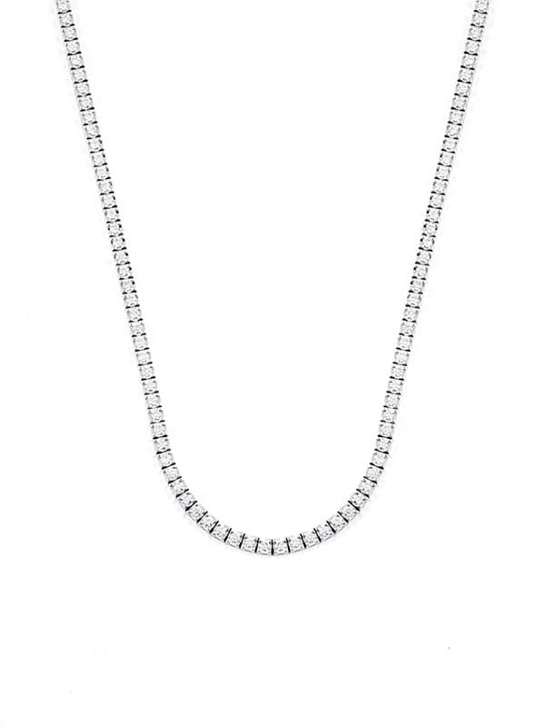 GIROCOLLO TENNIS IN ORO BIANCO 18KT CON DIAMANTI