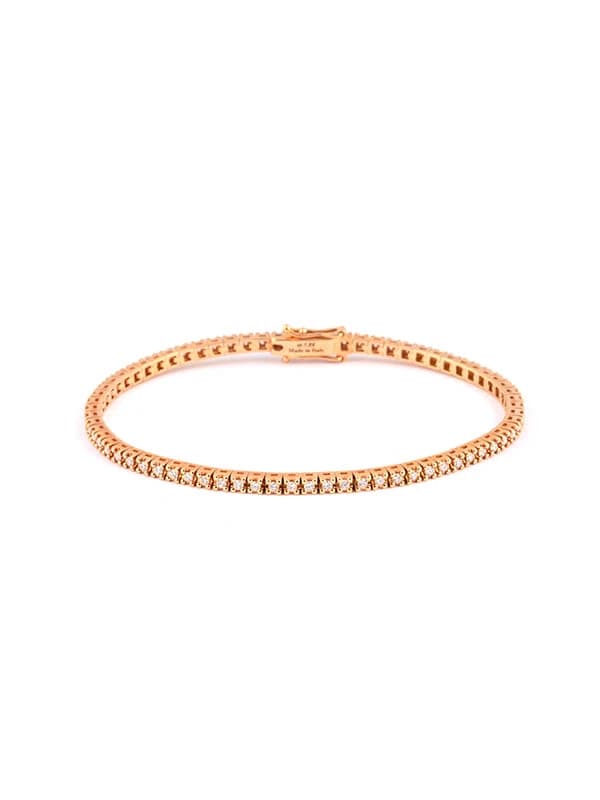BRACCIALE TENNIS IN ORO ROSA 18KT CON DIAMANTI