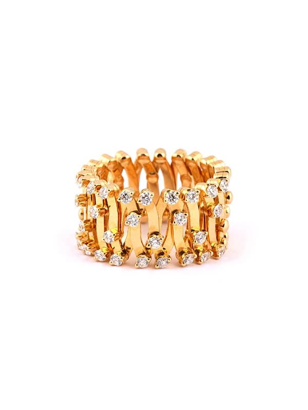 SERAFINO CONSOLI ANELLO BRACCIALE IN ORO GIALLO 18KT CON DIAMANTI REF. S.RB 1492 H4 YWG WD