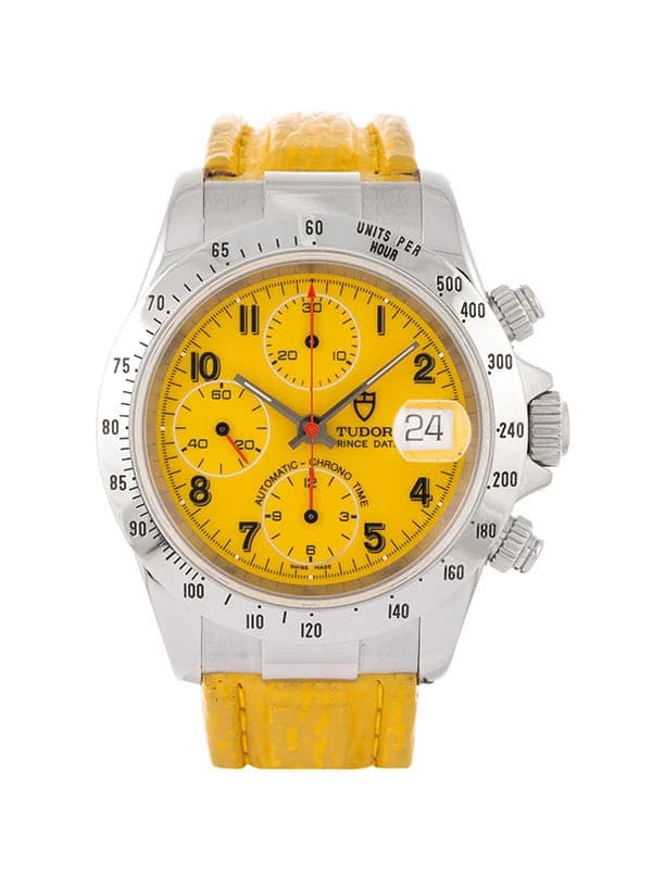 TUDOR PRINCE DATE CHRONO YELLOW DIAL 40MM IN ACCIAIO REF. 79280P