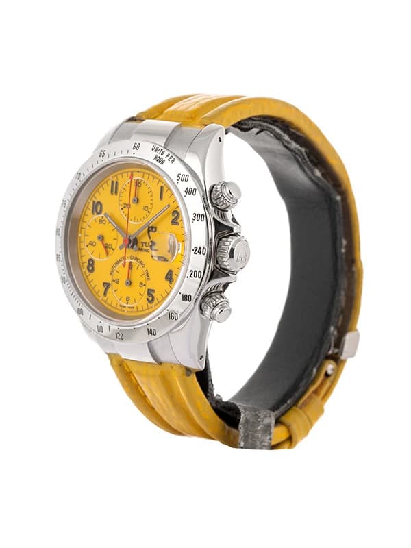 TUDOR PRINCE DATE CHRONO YELLOW DIAL 40MM IN ACCIAIO REF. 79280P