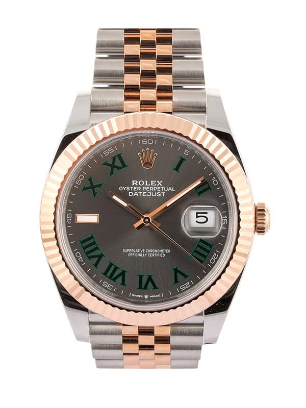 ROLEX DATEJUST 41MM IN ACCIAIO E ORO ROSA 18KT QUADRANTE WIMBLEDON REF. 126331