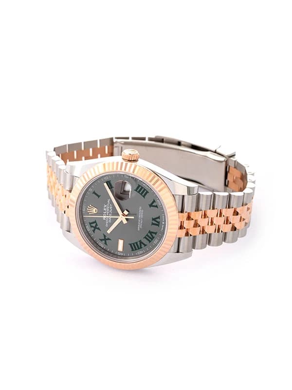 ROLEX DATEJUST 41MM IN ACCIAIO E ORO ROSA 18KT QUADRANTE WIMBLEDON REF. 126331