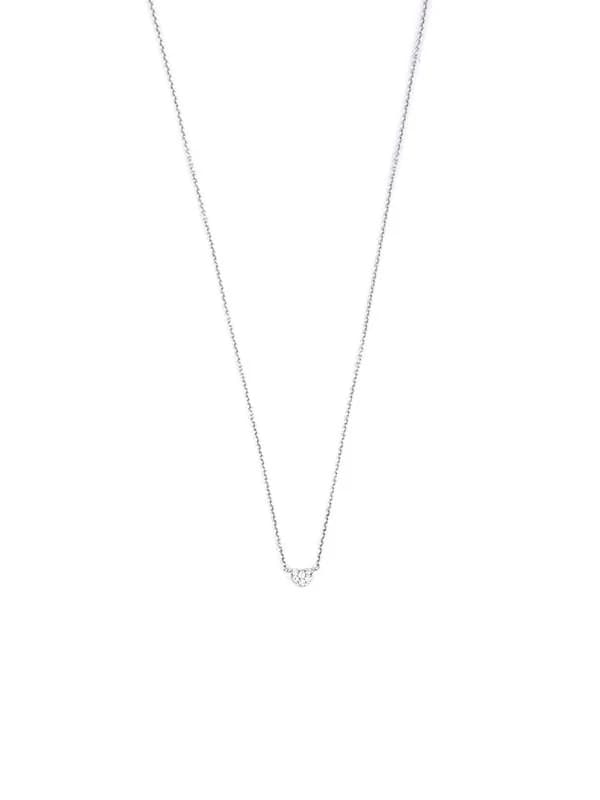 GIROCOLLO IN ORO BIANCO 18KT CUORE CON DIAMANTI