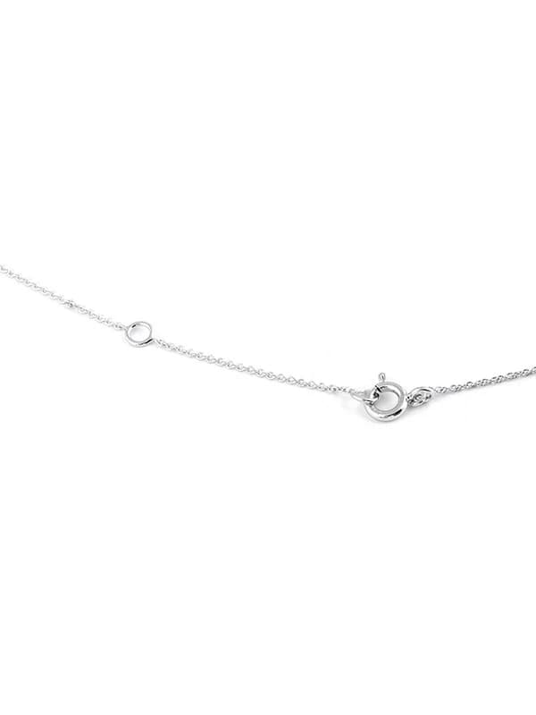 GIROCOLLO IN ORO BIANCO 18KT CON ZAFFIRO BLU TAGLIO CUORE E DIAMANTI