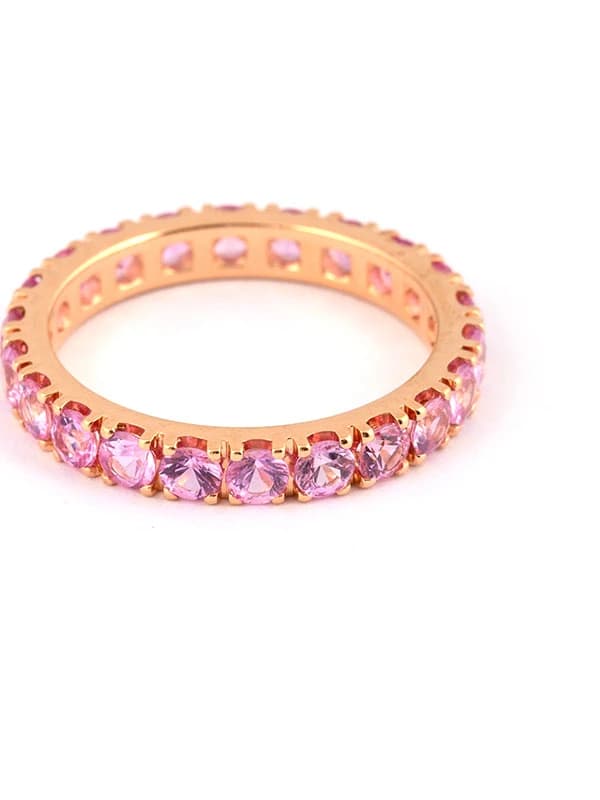 FEDINA ETERNELLE IN ORO ROSA 18KT CON ZAFFIRI ROSA