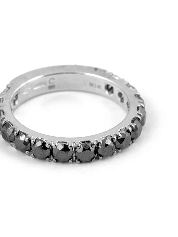 FEDINA MEZZA ETERNELLE IN ORO BIANCO 18KT CON DIAMANTI NERI