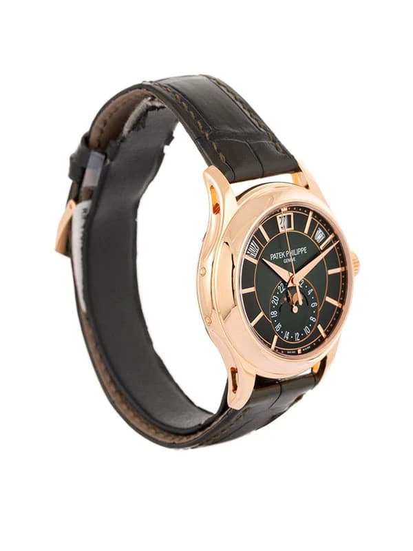 PATEK PHILIPPE ANNUAL CALENDAR OLIVE GREEN DIAL 40MM IN ORO ROSA 18KT REF. 5205R-011