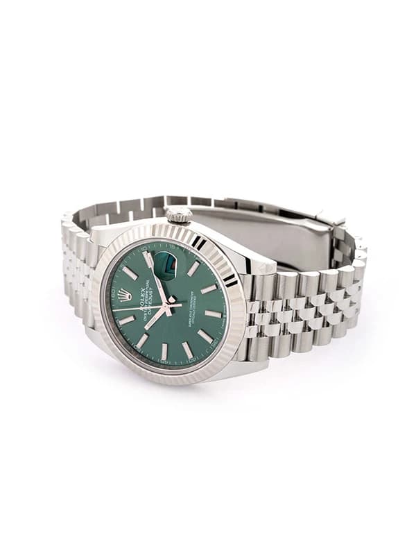 ROLEX DATEJUST MINT GREEN DIAL 41MM IN ACCIAIO REF. 126334
