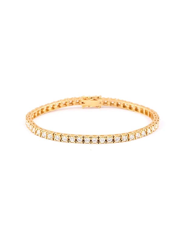 BRACCIALE TENNIS IN ORO GIALLO 18KT CON DIAMANTI