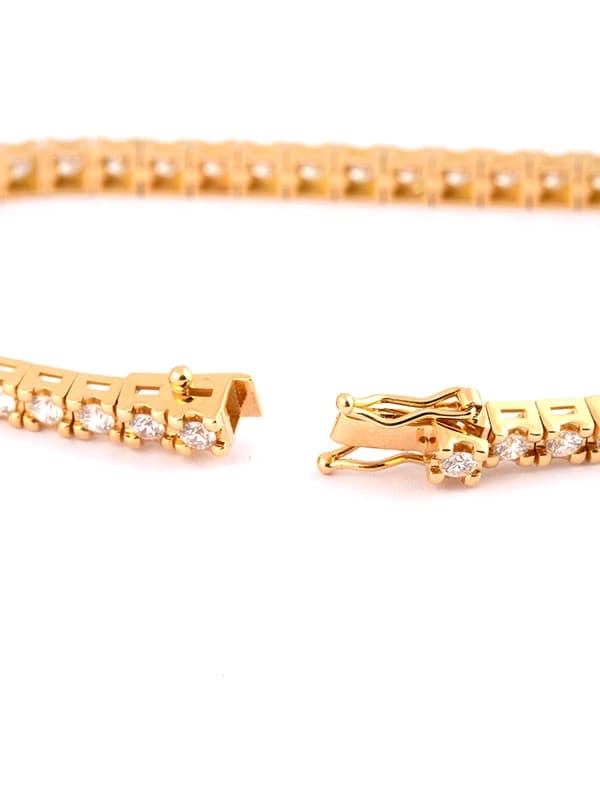 BRACCIALE TENNIS IN ORO GIALLO 18KT CON DIAMANTI