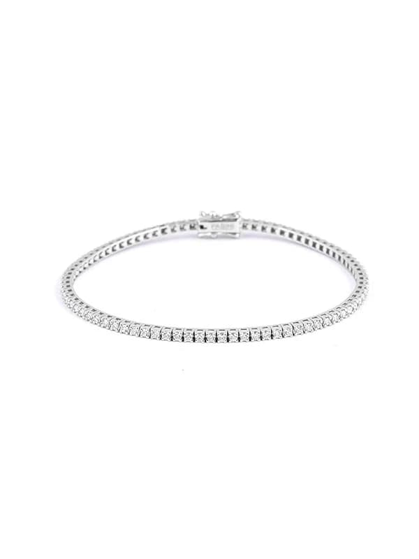 BRACCIALE TENNIS LIGHT IN ORO BIANCO 18KT CON DIAMANTI