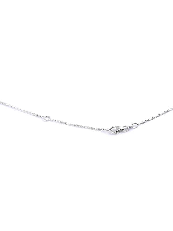 GIROCOLLO IN ORO BIANCO 18KT CROCE DI DIAMANTI