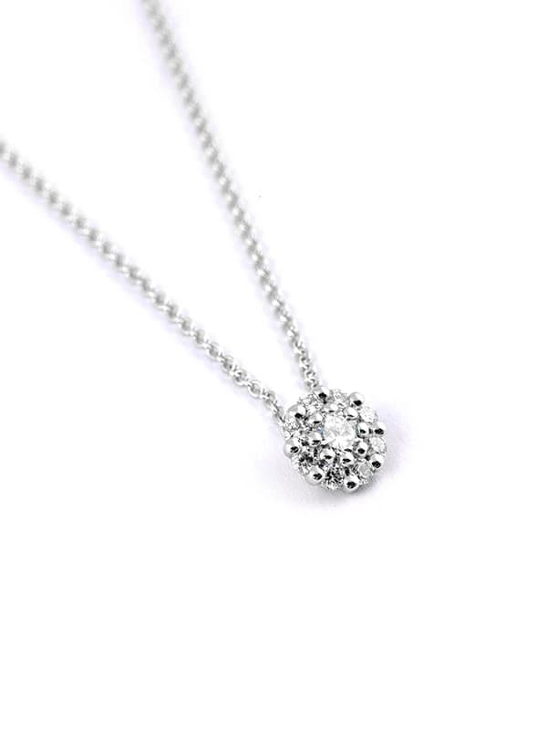 GIROCOLLO IN ORO BIANCO 18KT CON DIAMANTE E DIAMANTI