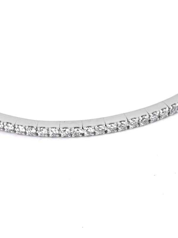 BRACCIALE TENNIS ELASTICO IN ORO BIANCO 18KT CON DIAMANTI