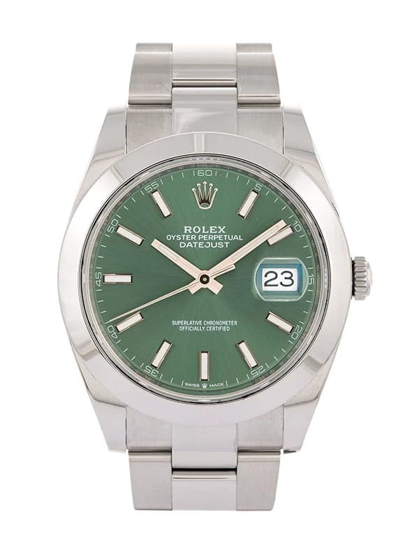 ROLEX DATEJUST GREEN MINT DIAL 41MM IN ACCIAIO REF. 126300