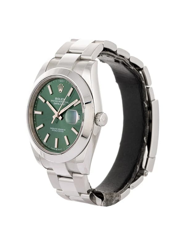 ROLEX DATEJUST GREEN MINT DIAL 41MM IN ACCIAIO REF. 126300