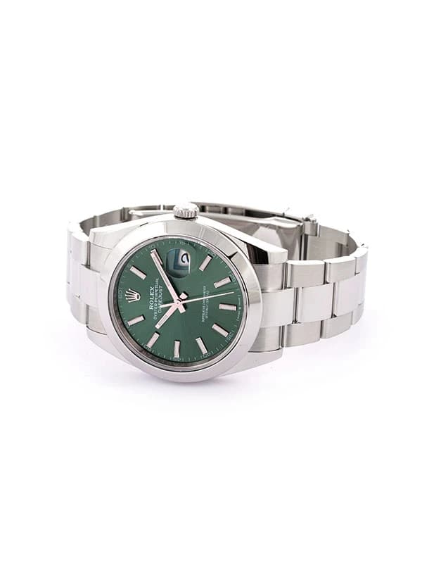 ROLEX DATEJUST GREEN MINT DIAL 41MM IN ACCIAIO REF. 126300