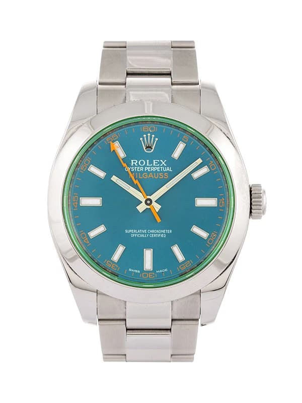 ROLEX MILGAUSS 40MM IN ACCIAIO VETRO VERDE REF. 116400GV