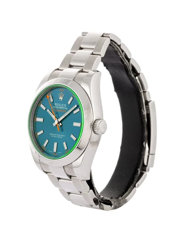 ROLEX MILGAUSS 40MM IN ACCIAIO VETRO VERDE REF. 116400GV