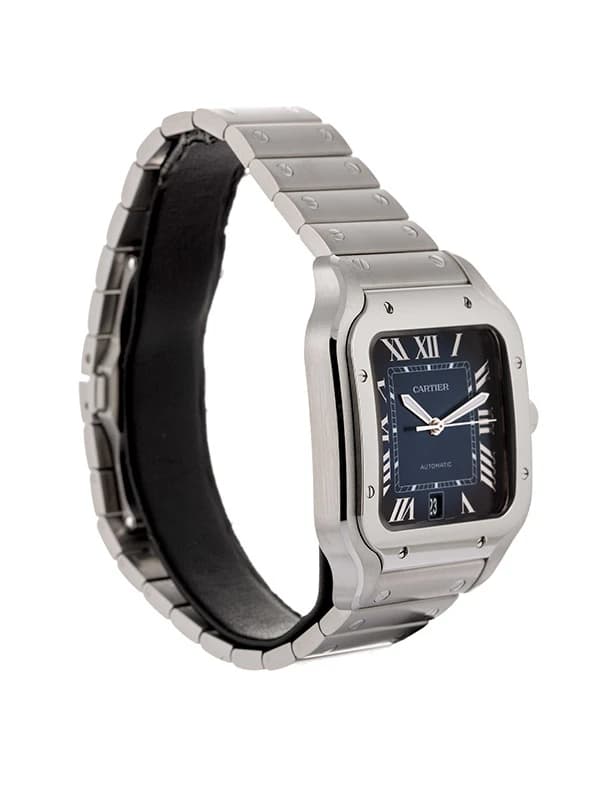 CARTIER SANTOS DE CARTIER MODELLO GRANDE BLU IN ACCIAIO REF. WSSA0071