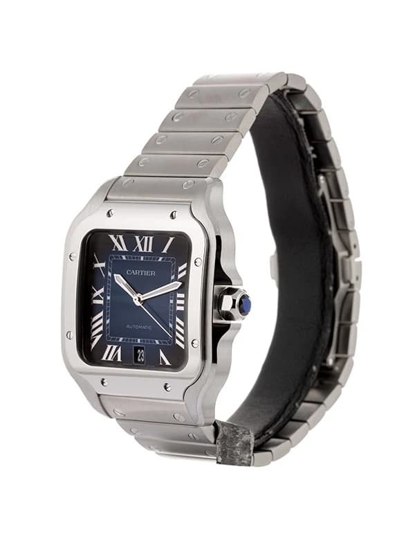 CARTIER SANTOS DE CARTIER MODELLO GRANDE BLU IN ACCIAIO REF. WSSA0071