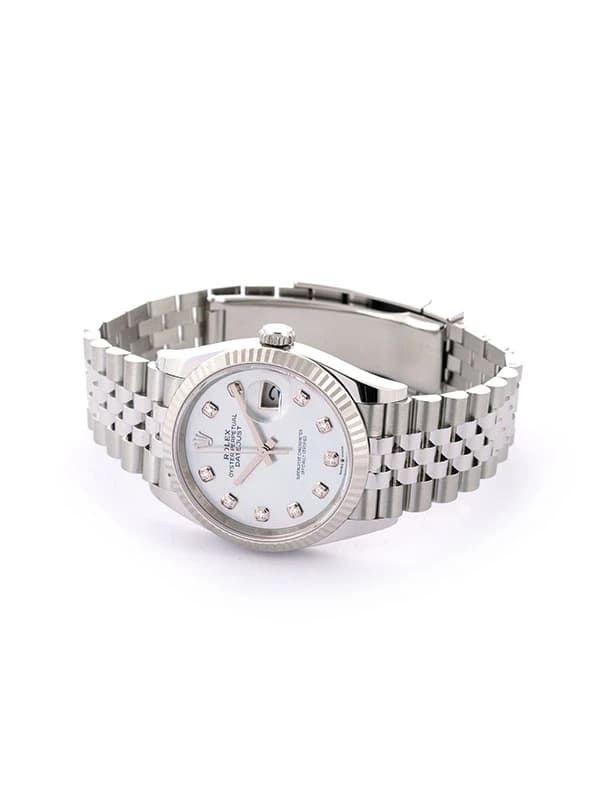 ROLEX DATEJUST MOTHER OF PEARL 36MM IN ACCIAIO E DIAMANTI REF. 126234