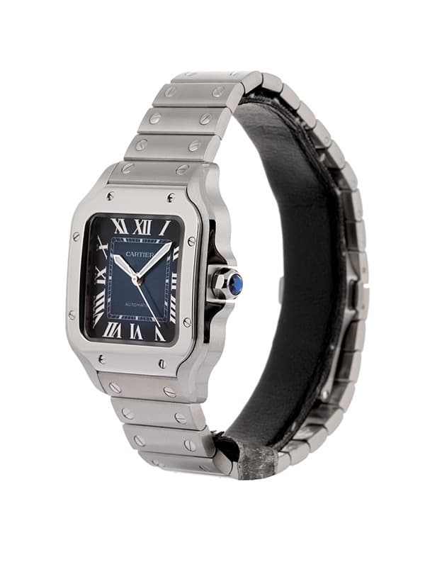 CARTIER SANTOS DE CARTIER MODELLO MEDIO BLU IN ACCIAIO REF. WSSA0063