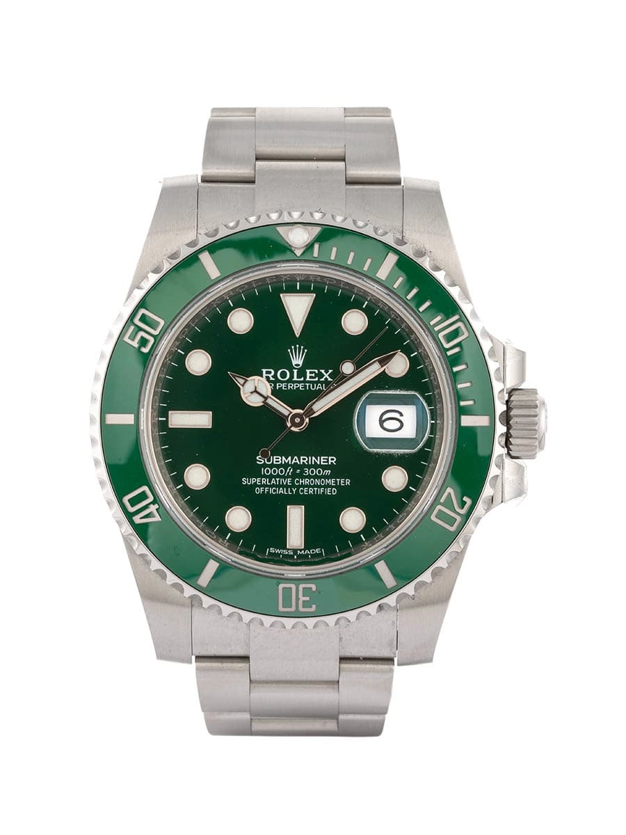 ROLEX SUBMARINER DATE VERDE HULK NOS 40MM IN ACCIAIO REF. 116610LV