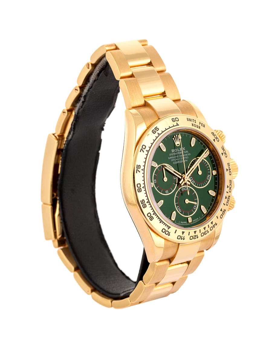 ROLEX DAYTONA QUADRANTE VERDE 40MM IN ORO GIALLO 18KT REF. 116508
