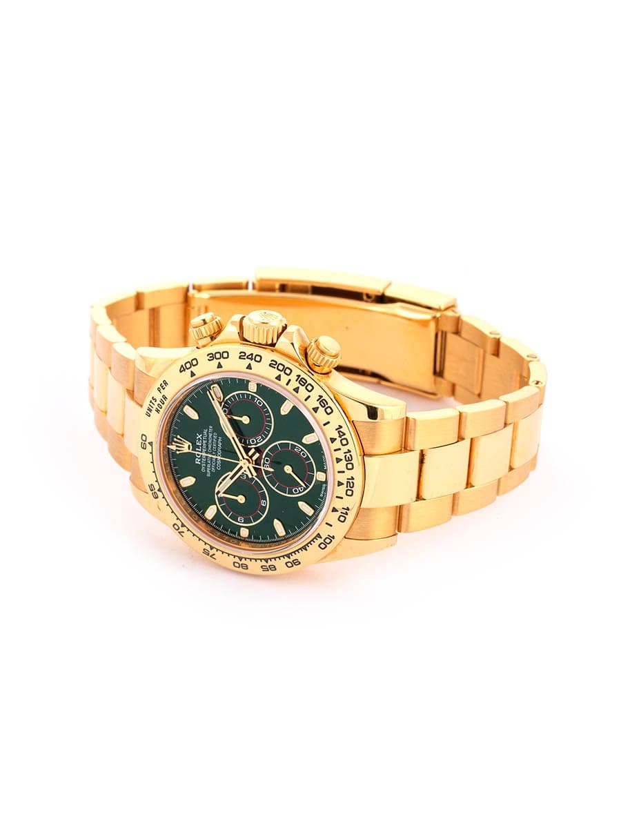ROLEX DAYTONA QUADRANTE VERDE 40MM IN ORO GIALLO 18KT REF. 116508