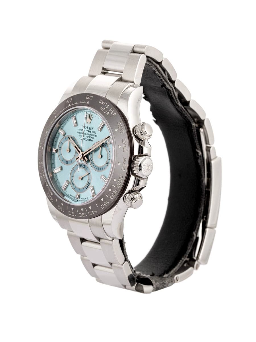 ROLEX DAYTONA COSMOGRAPH BAGUETTE 40MM IN PLATINO REF. 116506