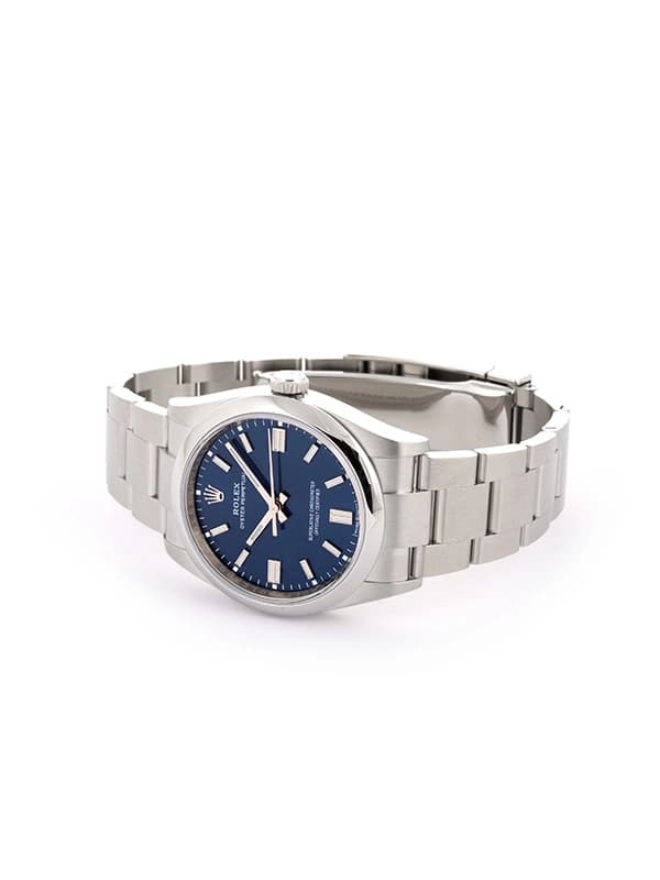 ROLEX OYSTER PERPETUAL MED BLUE DIAL 36MM IN ACCIAIO REF. 126000