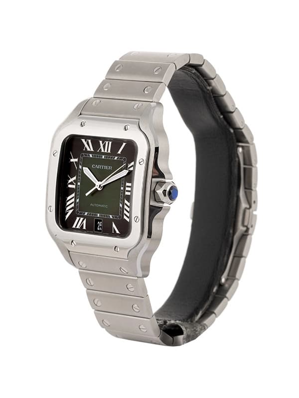 CARTIER SANTOS DE CARTIER MODELLO GRANDE VERDE IN ACCIAIO REF. WSSA0062