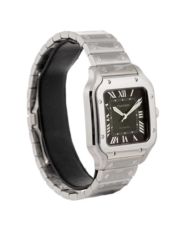 CARTIER SANTOS DE CARTIER MODELLO MEDIO VERDE IN ACCIAIO REF. WSSA0061