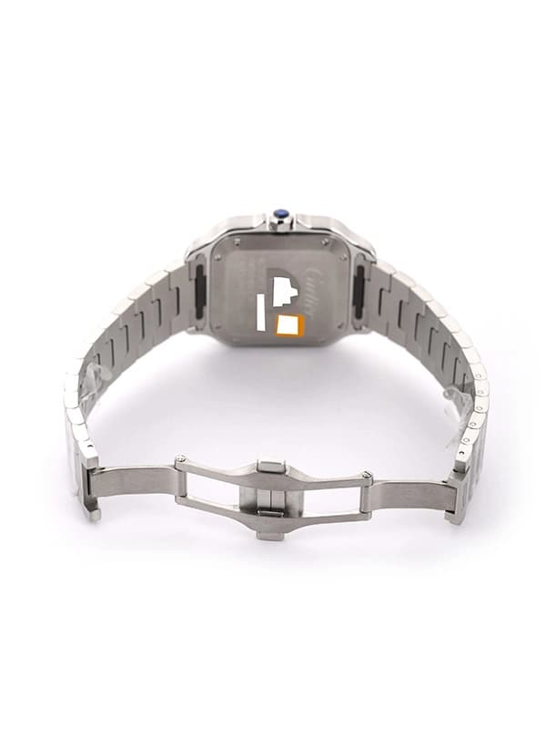 CARTIER SANTOS DE CARTIER MODELLO MEDIO VERDE IN ACCIAIO REF. WSSA0061