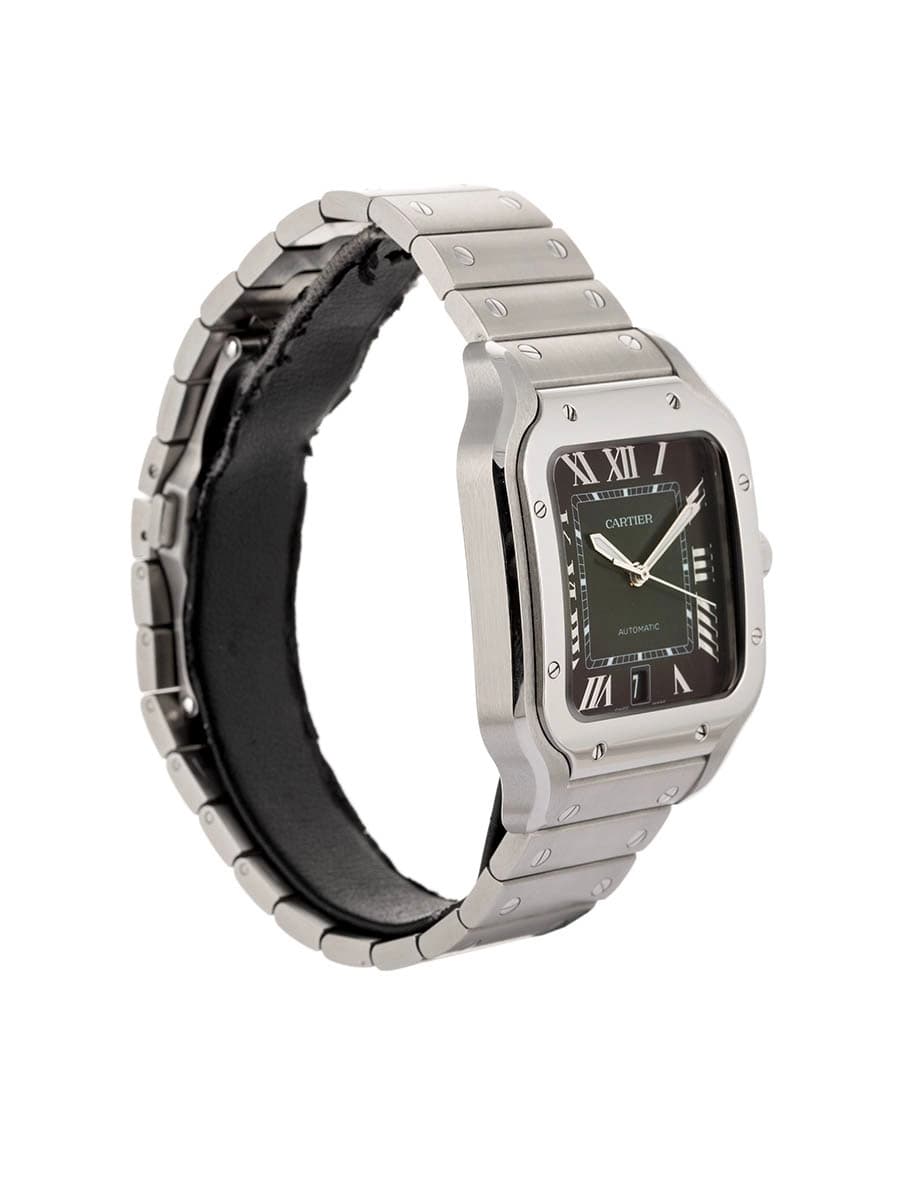 CARTIER SANTOS DE CARTIER MODELLO GRANDE VERDE IN ACCIAIO REF. WSSA0062