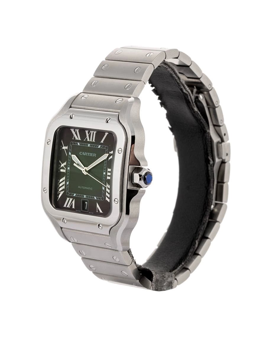 CARTIER SANTOS DE CARTIER MODELLO GRANDE VERDE IN ACCIAIO REF. WSSA0062
