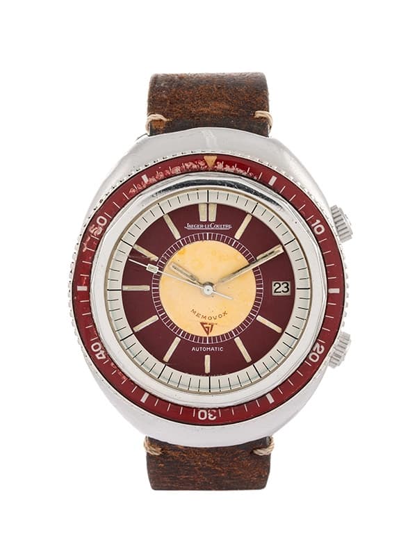 JAEGER LECOULTRE MEMOVOX POLARIS II BURGUNDY DIAL 42MM IN ACCIAIO