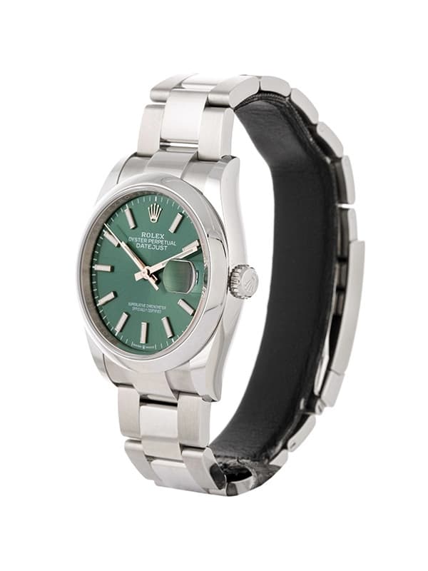 ROLEX DATEJUST GREEN MINT DIAL 36MM IN ACCIAIO REF. 126200